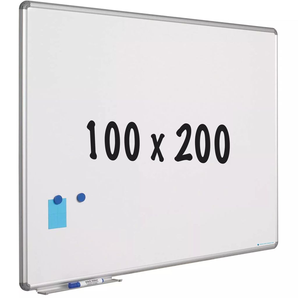 Whiteboard - Stahl emailliert - Weiß - Magnetisch - 100x200cm