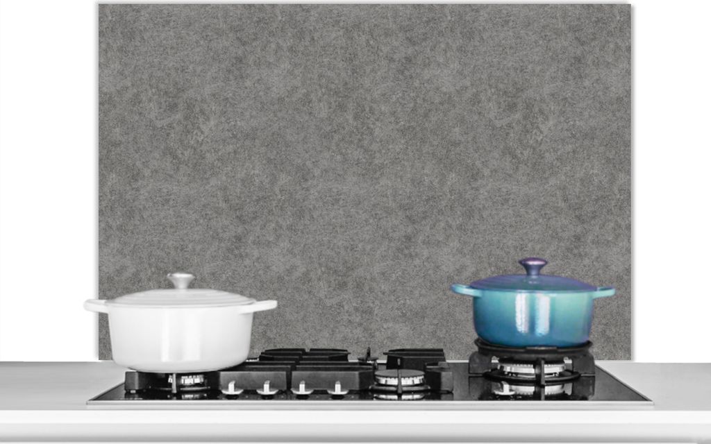 KitchenYeah Spritzschutz Küche - Küchenrückwand - Wandschutz für Herd und Spüle - Beton - Textur - Muster 100x65 - Alu-Dibond (Alternative ...