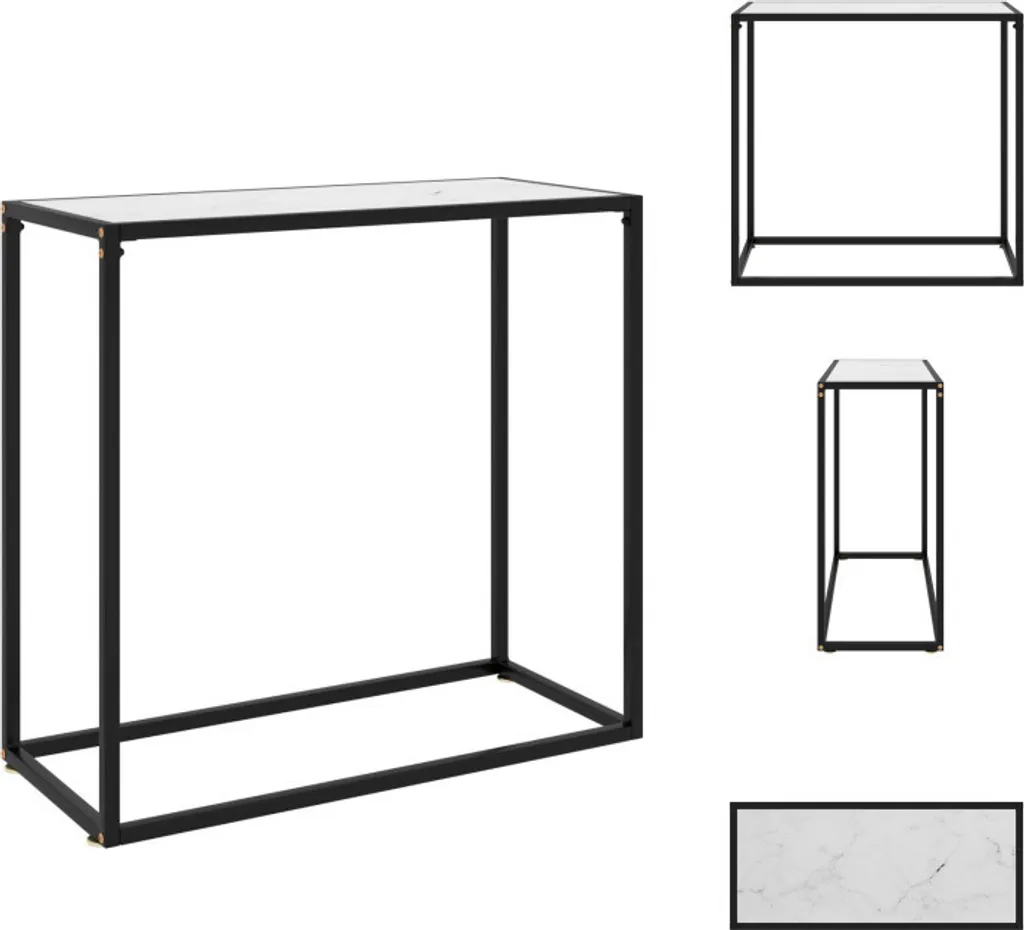 vidaXL Consolle Vetro Bianco 80x35x75 | Il Tavolino Top per Casa