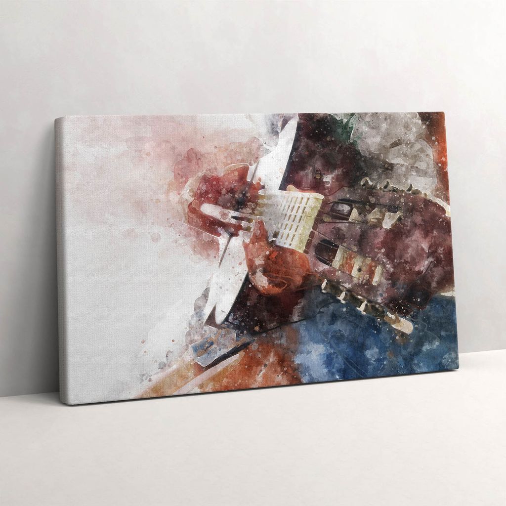 Gitarren-Visualisierung – Leinwandbild Wandbild – 60x40 cm – Leinwandbilder – Wandbilder – Schlafzimmer – Flur