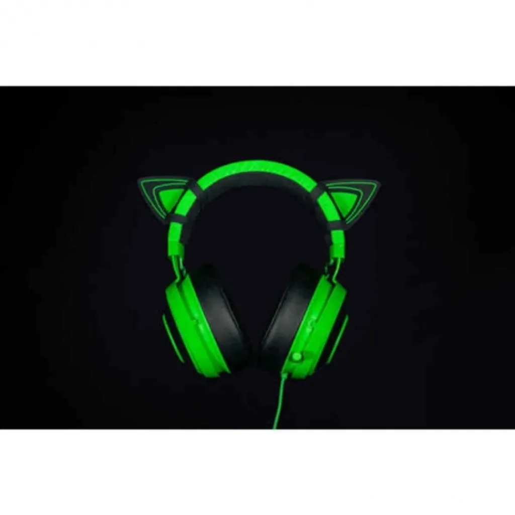 Oreilles de Chat pour Casque Gaming Razer Kitty Ears Vert Fluo Pro