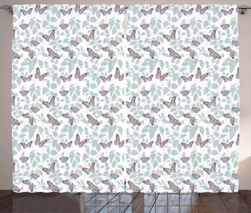 Tenda Rustica con Farfalle ABAKUHAUS 280x245 cm - Qualità per Camera
