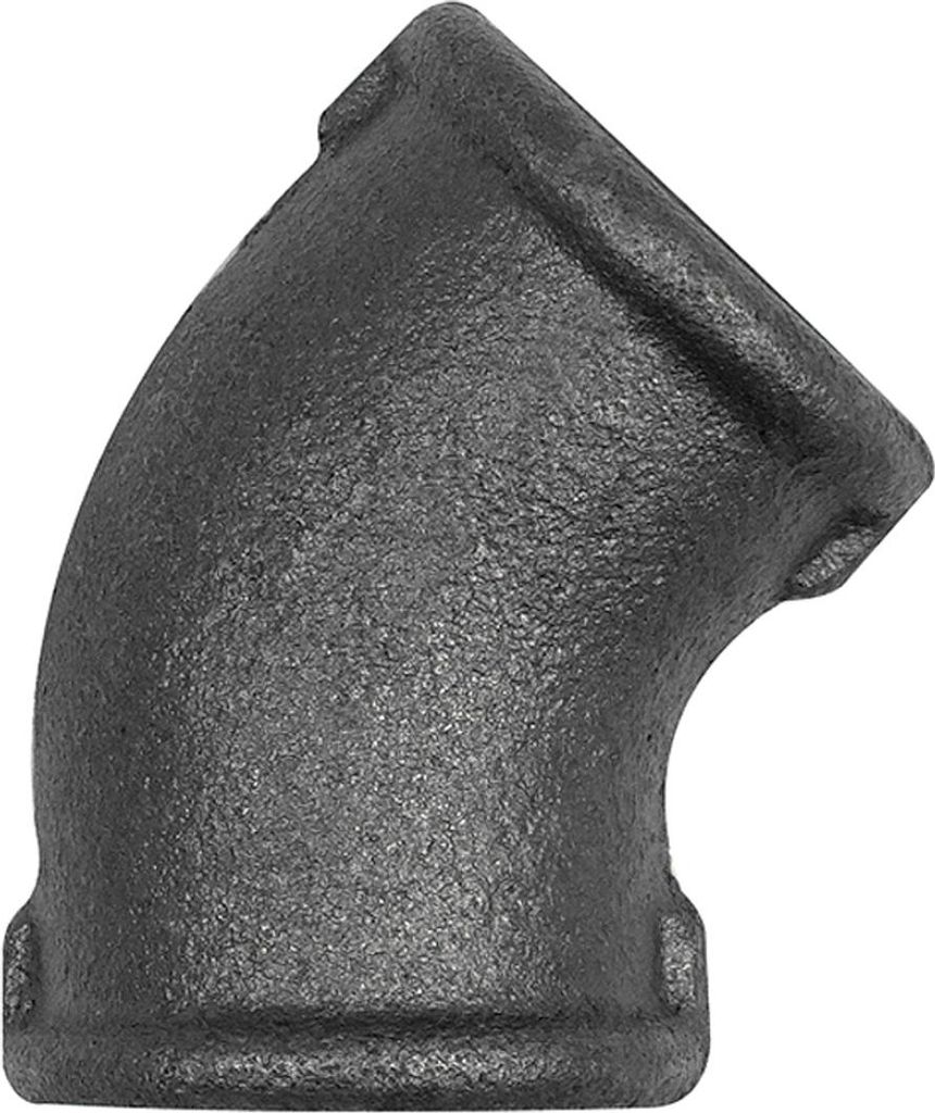 Riegler Winkel 120, 45°, Rp 1 i., Rp 1 i., Temperguss schwarz