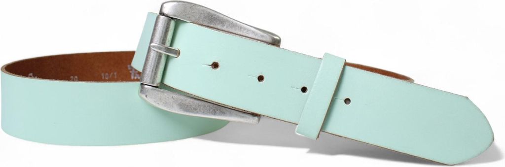 FRONHOFER Damen Ledergürtel 4 cm mit großer Rollschnalle in altsilbern, echt Ledergürtel