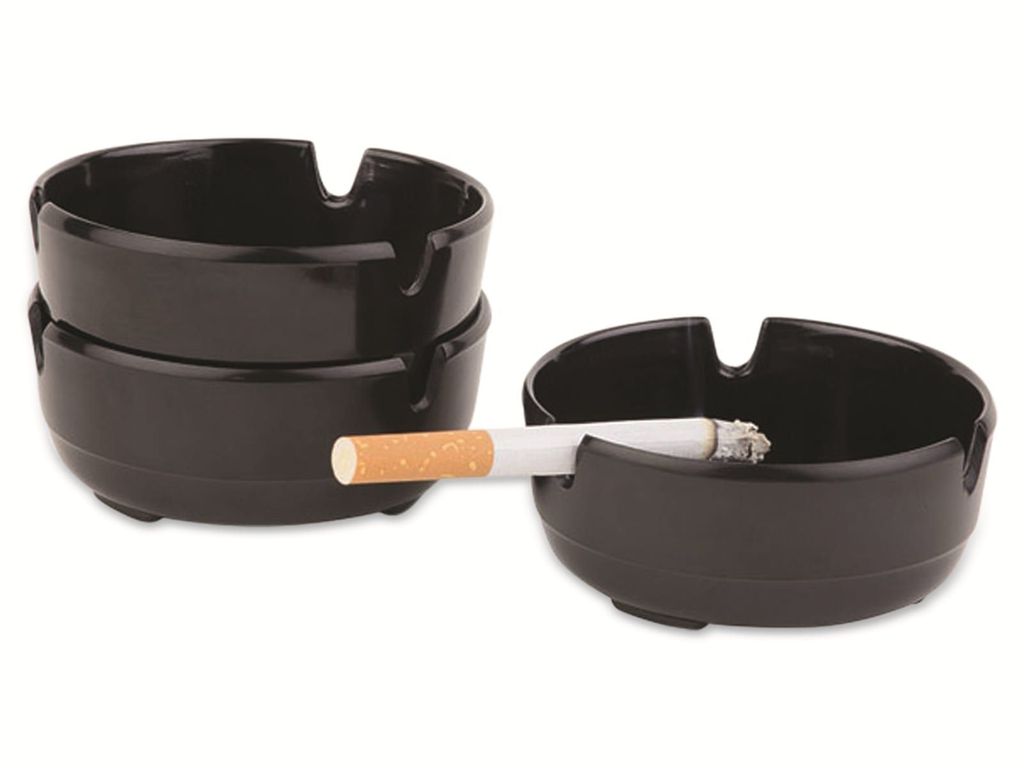 APS Casual Aschenbecher, schwarz, Höhe: 30 mm, ø: 80 mm Immagine del prodotto 