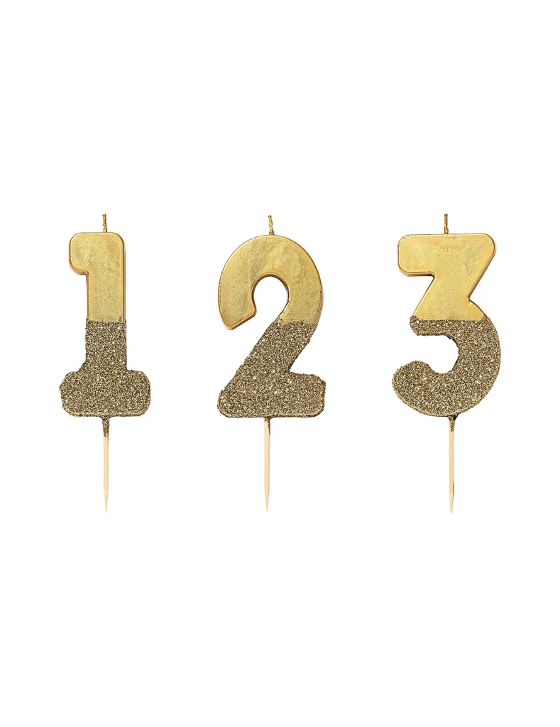 Maxi Candela Numerale Oro 13,8cm - Accessorio Torta Premium