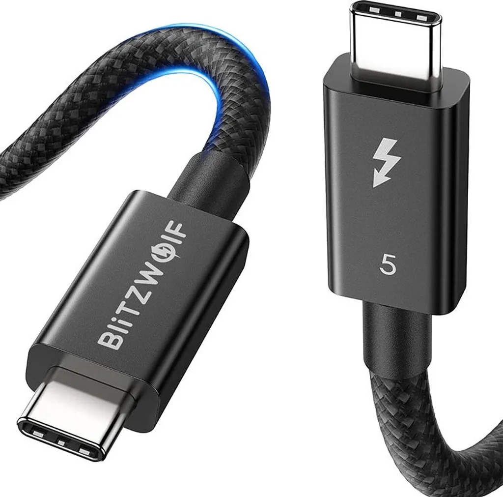 Cavo Premium USB-C BlitzWolf BW-HDC8 240W 1.5m - Stile e Potenza Nera