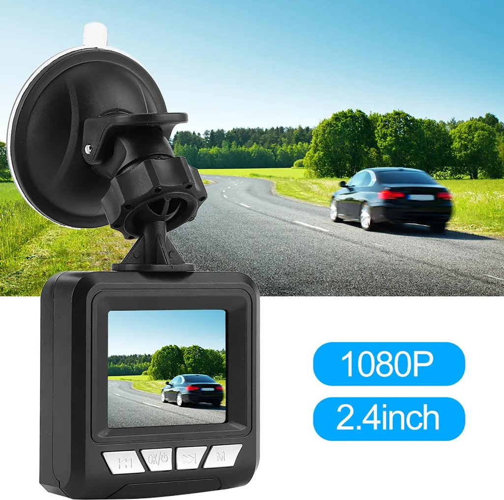registratore di guida per auto da 2,4 pollici 720P Display LCD ad alta definizione Registrazione in loop DVR Videocamera da cruscotto grandangolare a 170°