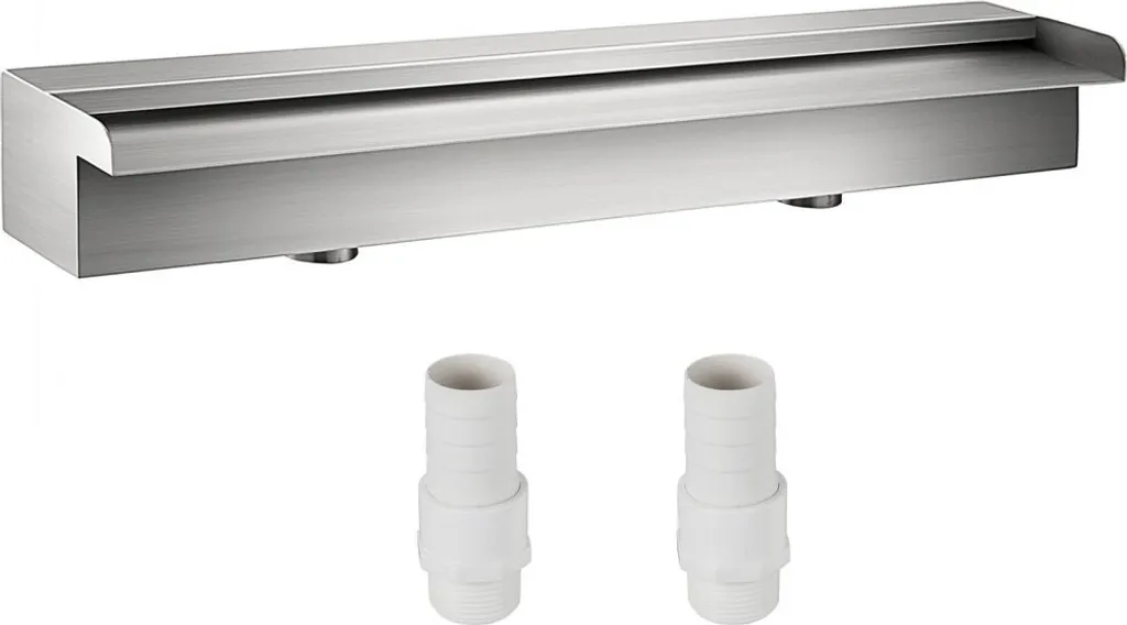 Douche cascade piscine en acier inoxydable 304 - 60x11,5x8 cm Argenté
