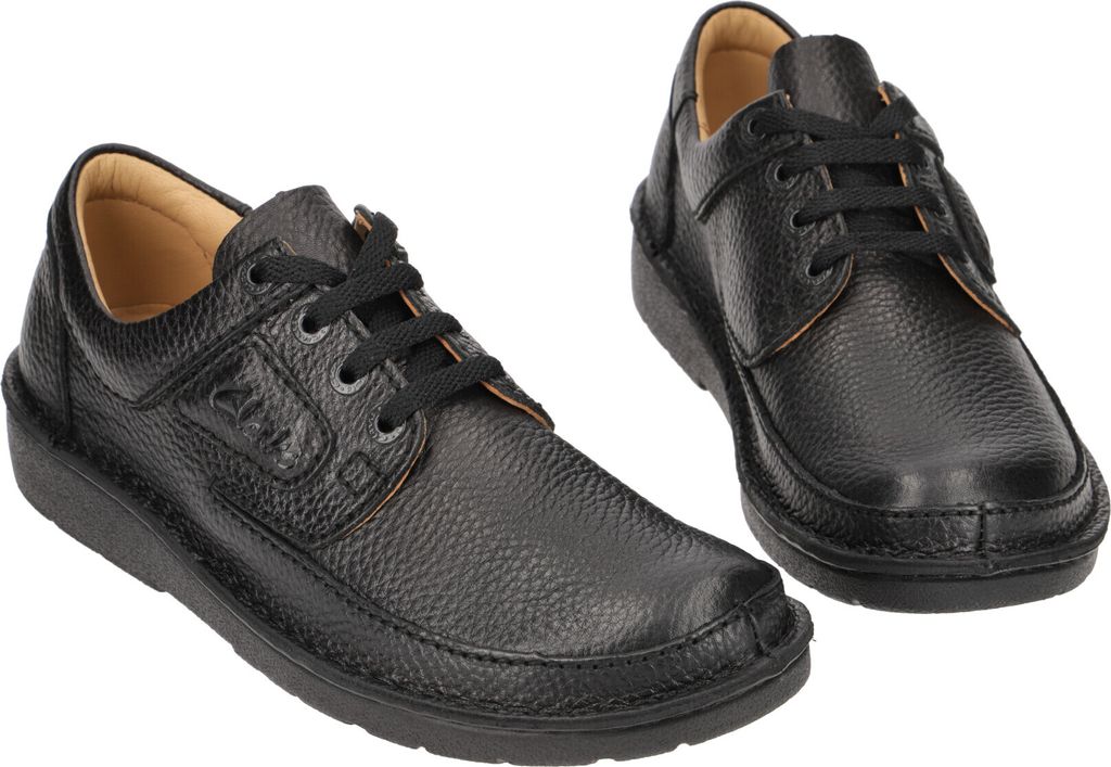 Clarks Nature Ii - Schwarz Glattleder Größe: 42.5 Normal Produktbild 15