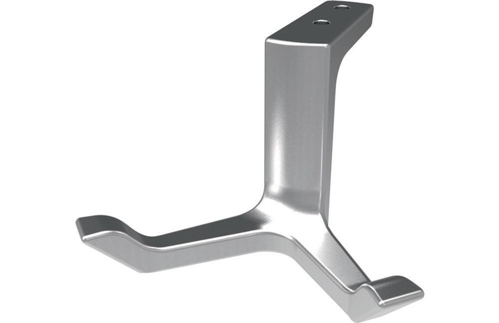 Decken-Mantelhaken 0200 zweifach A.87mm Alu.silberf.elox.H.49mm HERMETA