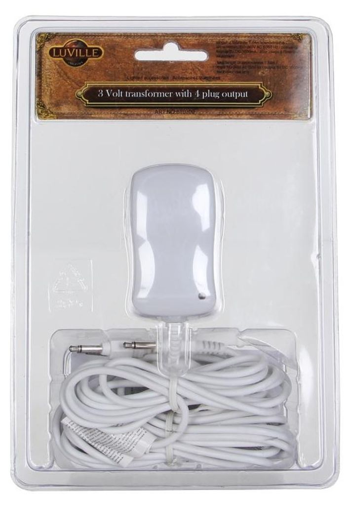 Kerstdorp verlichting adapter met vier koppelingen 3 volt Productafbeelding 