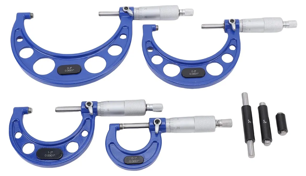 Kit micromètres pour constructeurs de machines mesure de 0 à 4 po - 7