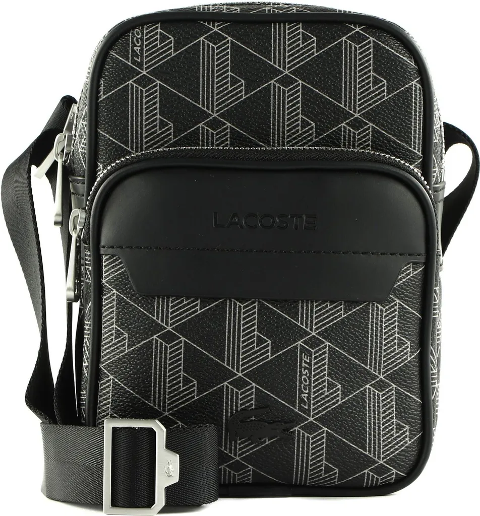 Borsa Lacoste The Blend Monogram Noir Gris - Tracolla Uomo Originale