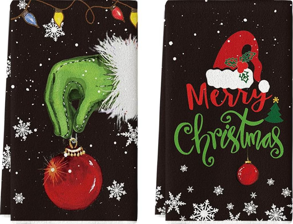 Weihnachtliches Handtuch-Set 2 Stück 42 x 65 cm