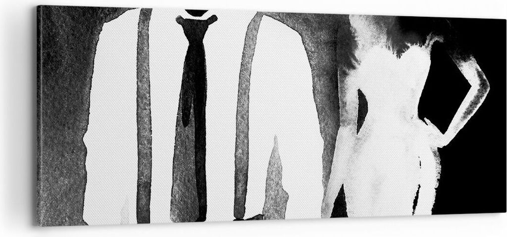 Bild auf Leinwand - Leinwandbild - Frau Mann - 100x40cm - Wand Bild - Wanddeko - Wandbilder - Leinwanddruck - Bilder - Kunstdruck - Wanddekoration ...
