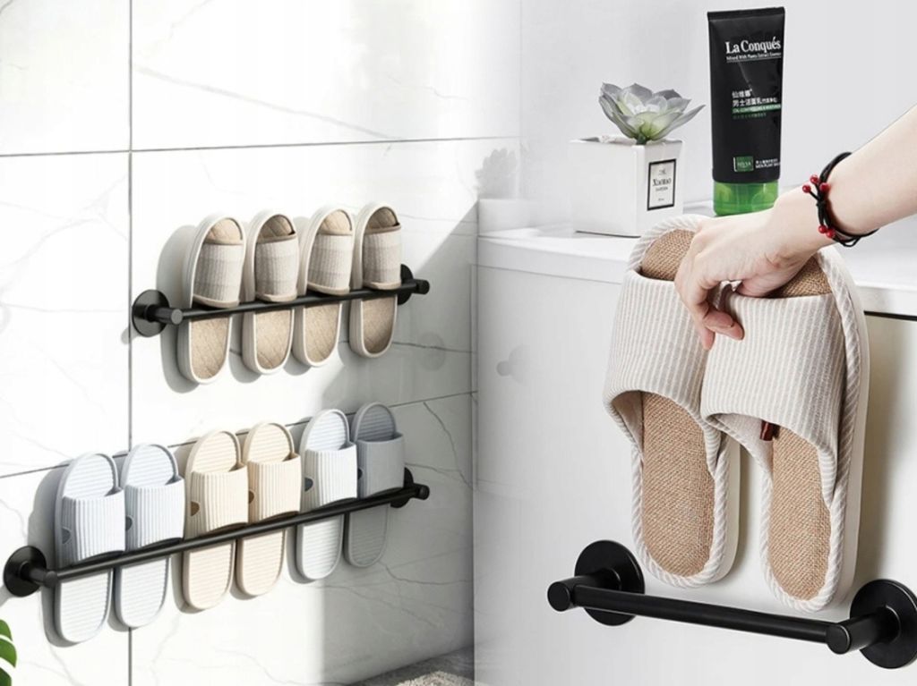 Verk 01798 Nástenný kovový vešiak na uteráky čierny Obrázok produktu 