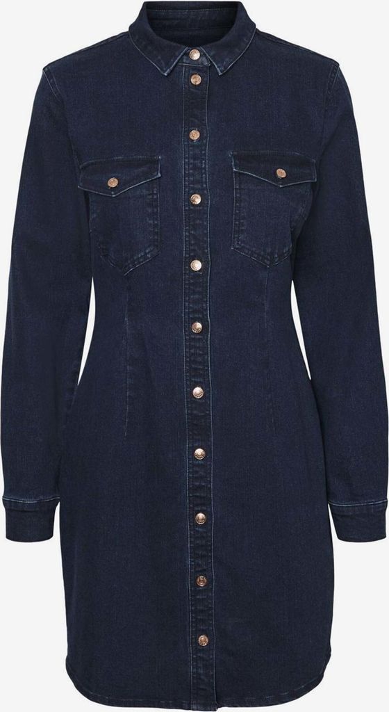 Dunkelblaues Hemdblusenkleid aus Denim Noisy May Joy - XS