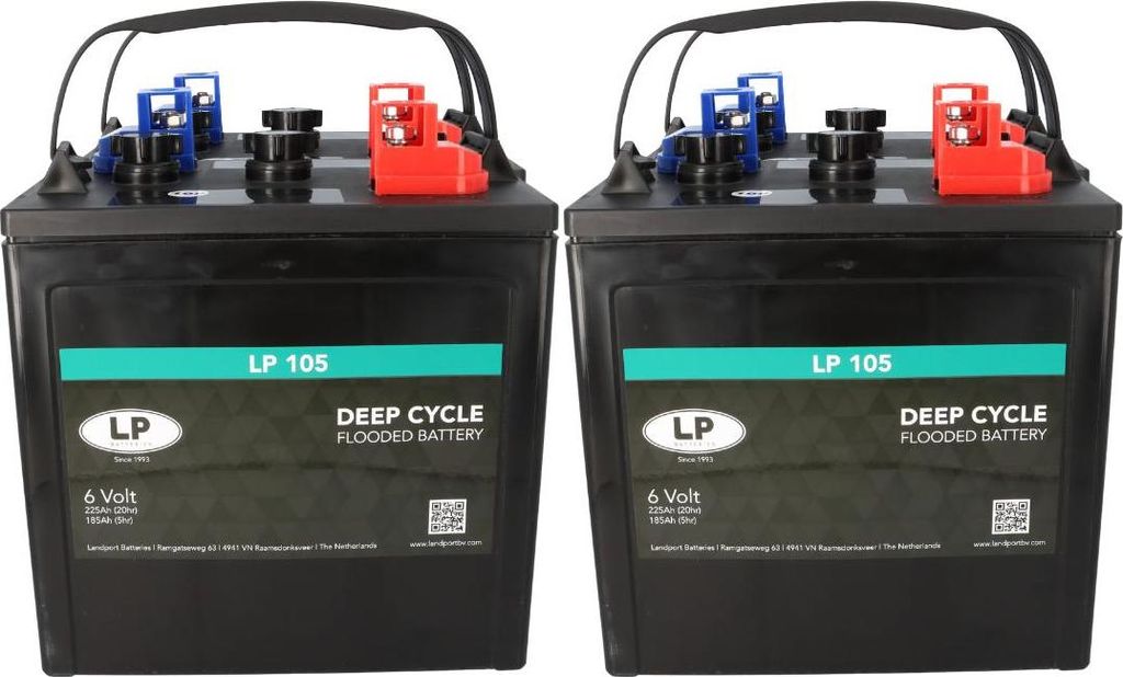 4x batteria di trazione Landport LP 105 6V 225Ah Deep Cycle Immagine del prodotto 