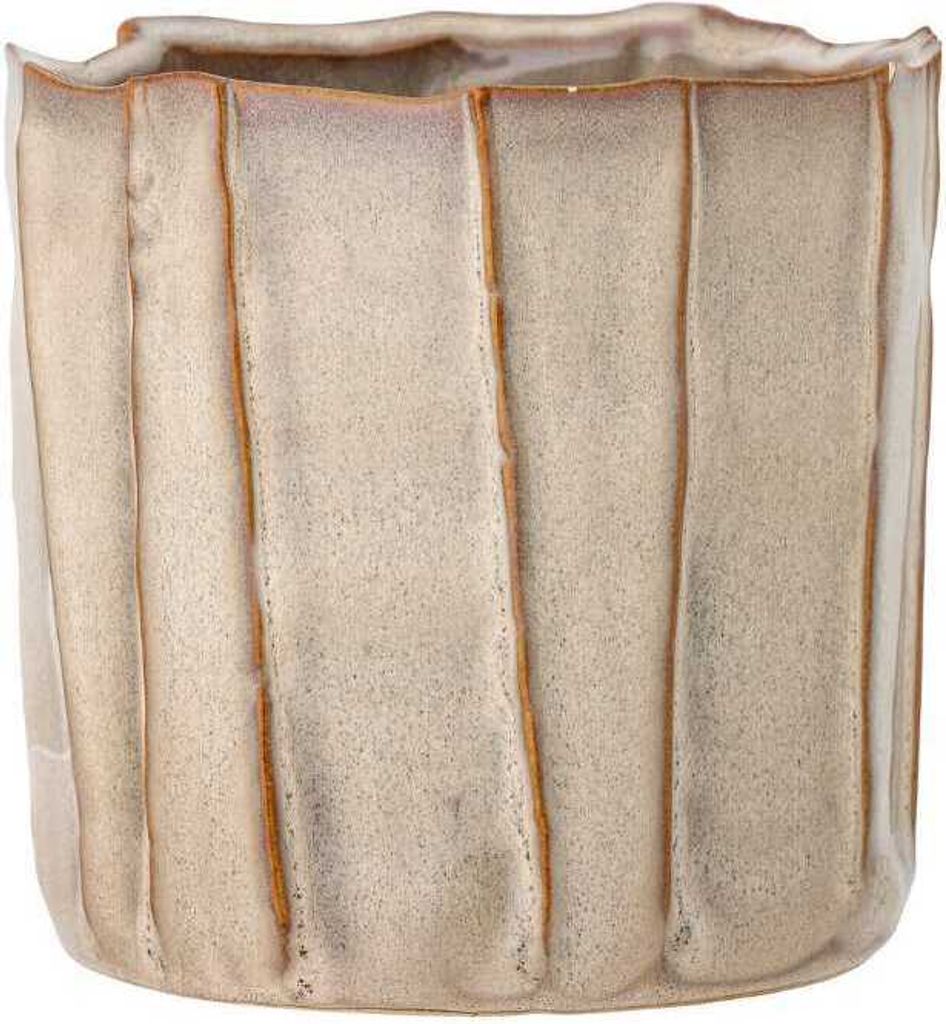 Bloomingville Blumentopf SAMINA Natur 13 cm Keramik Übertopf Beige Braun