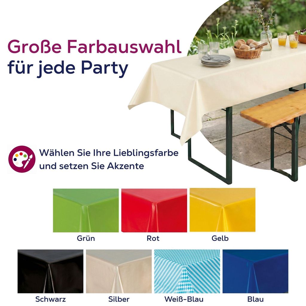 REBECASKYENS Einweg-Tischdecken – 3 Stück, 137 X 274 Cm, Rechteckig, Biologisch Abbaubares Kunststoff, Für Partys, Hochzeiten & Mehr