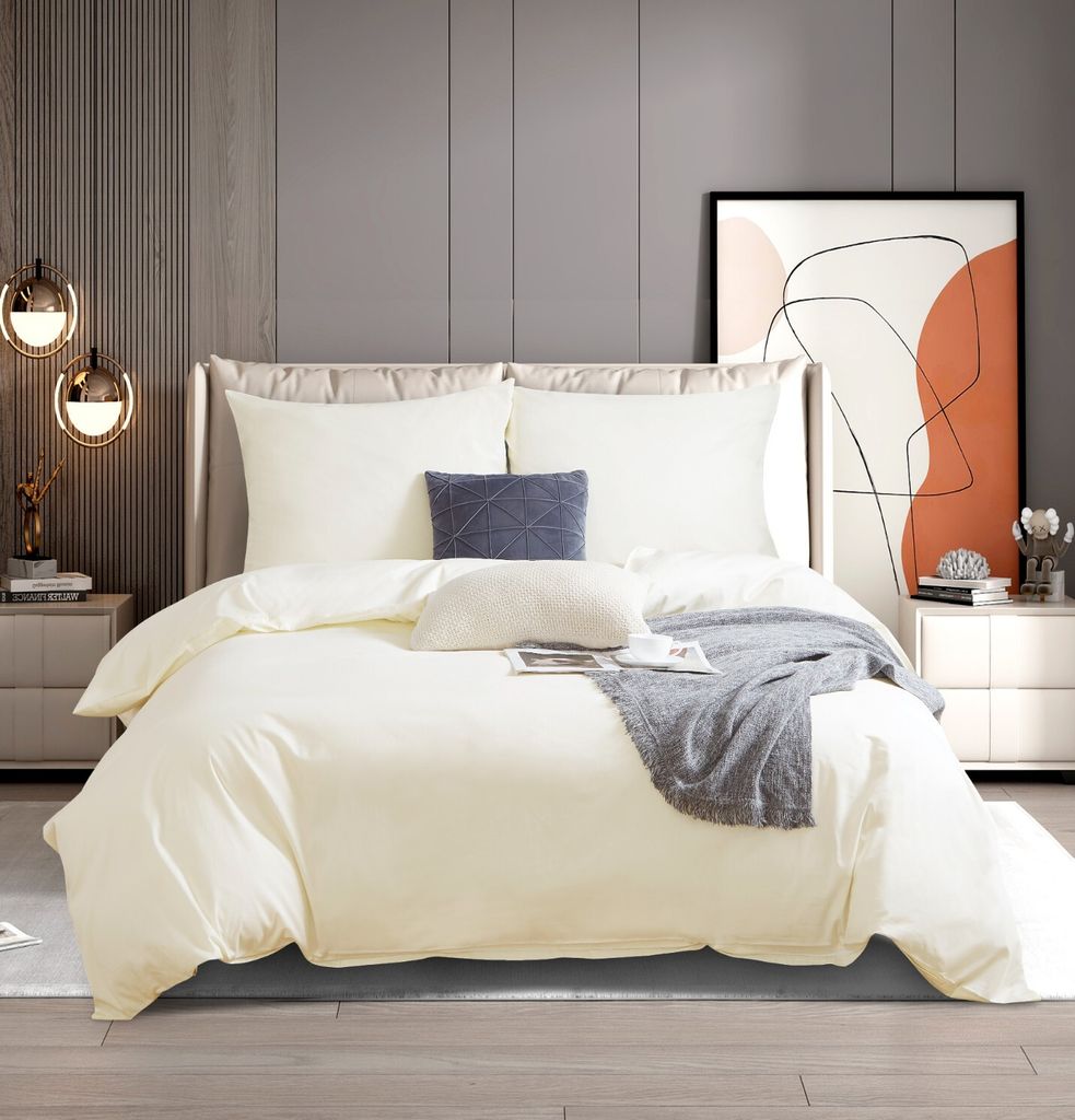 2-teilige Baumwollbettwäsche 140x200 + 1x 70x80 mit Reißverschluss, Satin