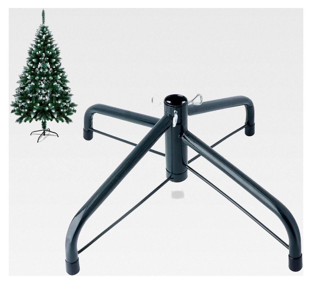 Weihnachtsbaumständer aus Eisen, faltbar, für Bäume bis 1,4 Fuß, mit Daumenschraube (42 cm)