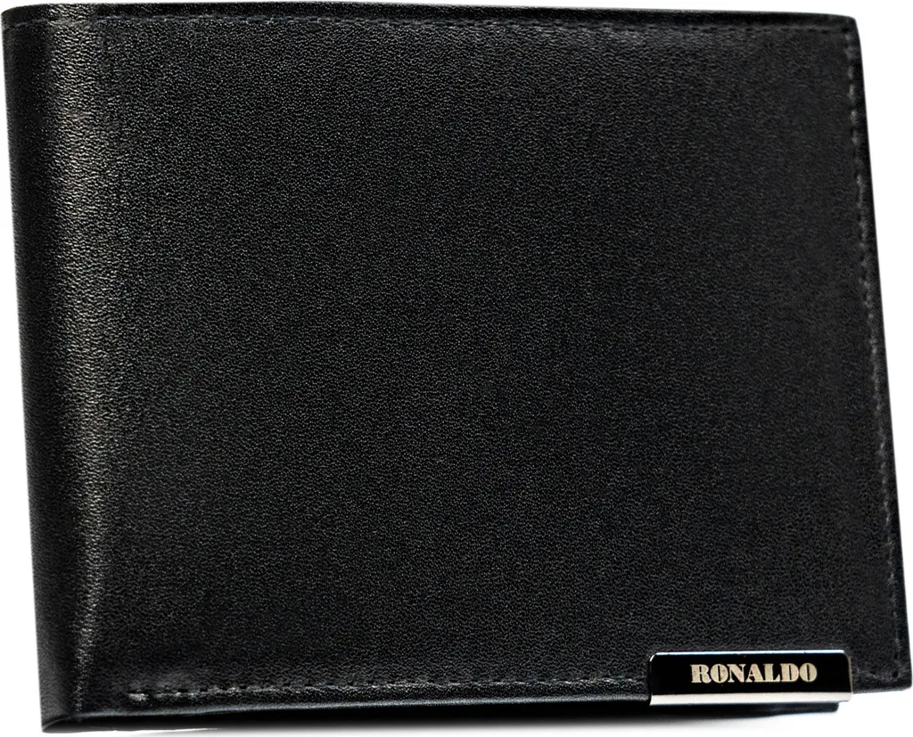 Portafoglio da uomo in pelle RM-02-BDF-BL-9977 Nero