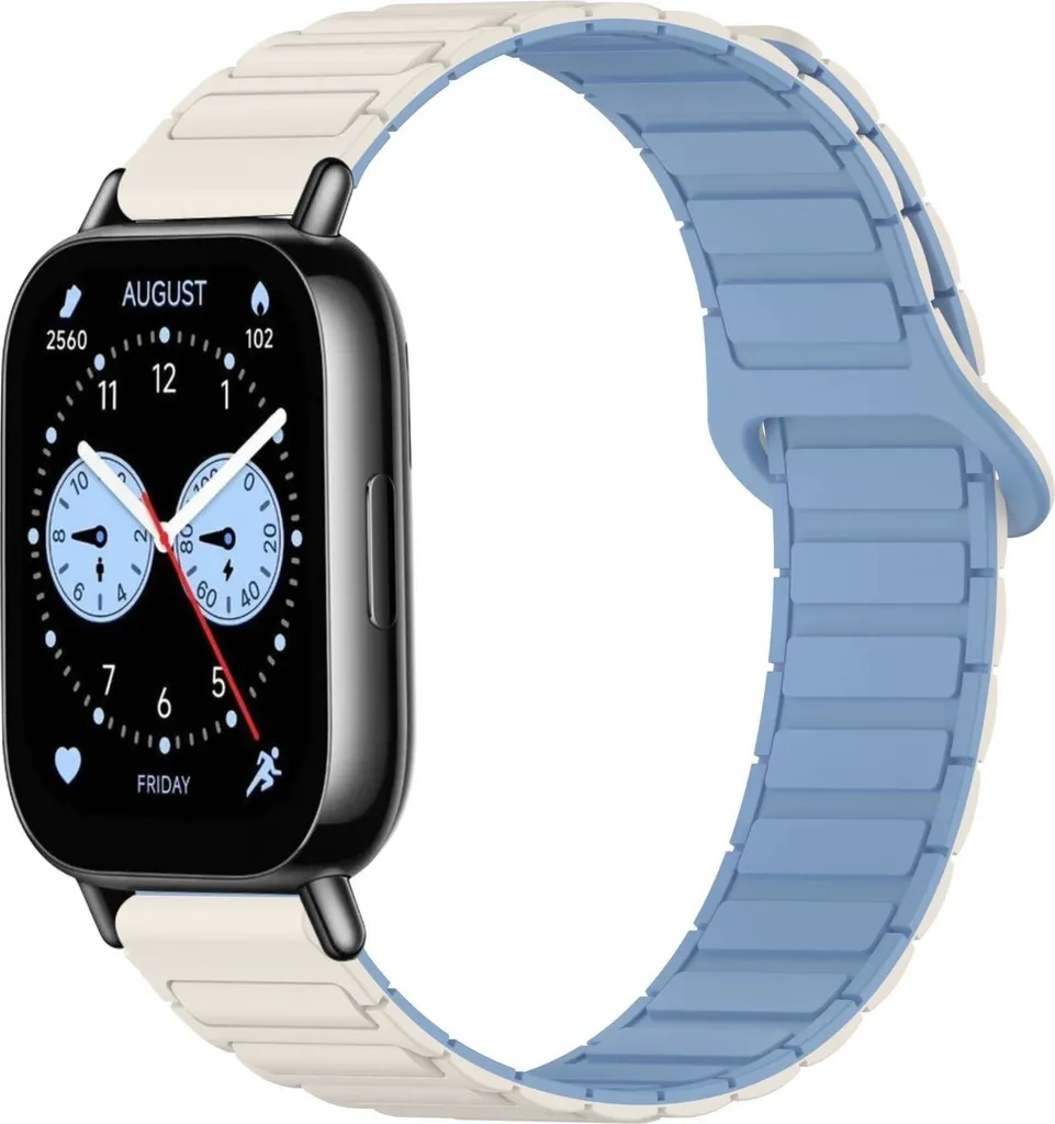 Cinturino in Silicone Bianco per Xiaomi Redmi Watch 5 Lite Magnetico