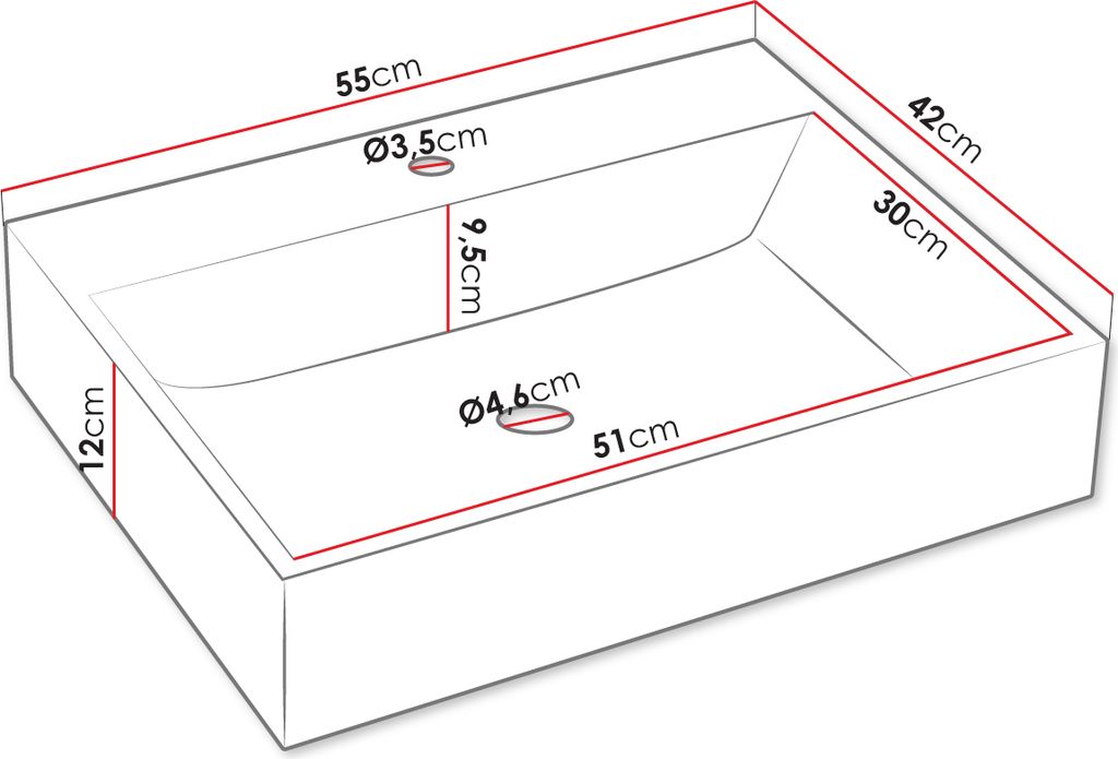 MIRJAN24 Waschbeckenschrank Gariano 01 mit Siphon, Keramik Produktbild 7