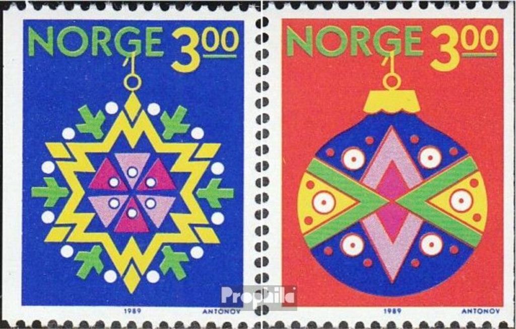 Briefmarken Norwegen 1989 Mi 1035-1036 (kompl.Ausg.) postfrisch Weihnachten