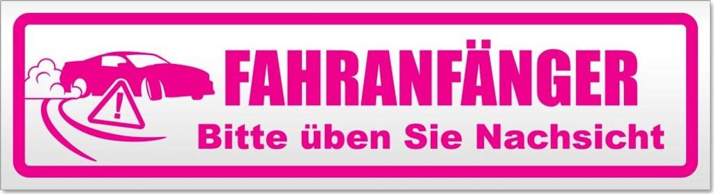 Fahranfänger Nachsicht Magnetschild Schild magnetisch