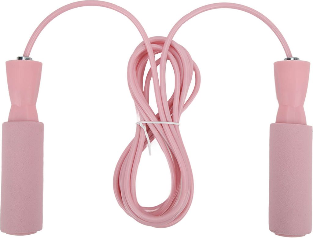 Stahldraht‐Springseil, verstellbar mit Doppellager, pink, für Fitness & Kardio‐Training, Erwachsene/Kinder