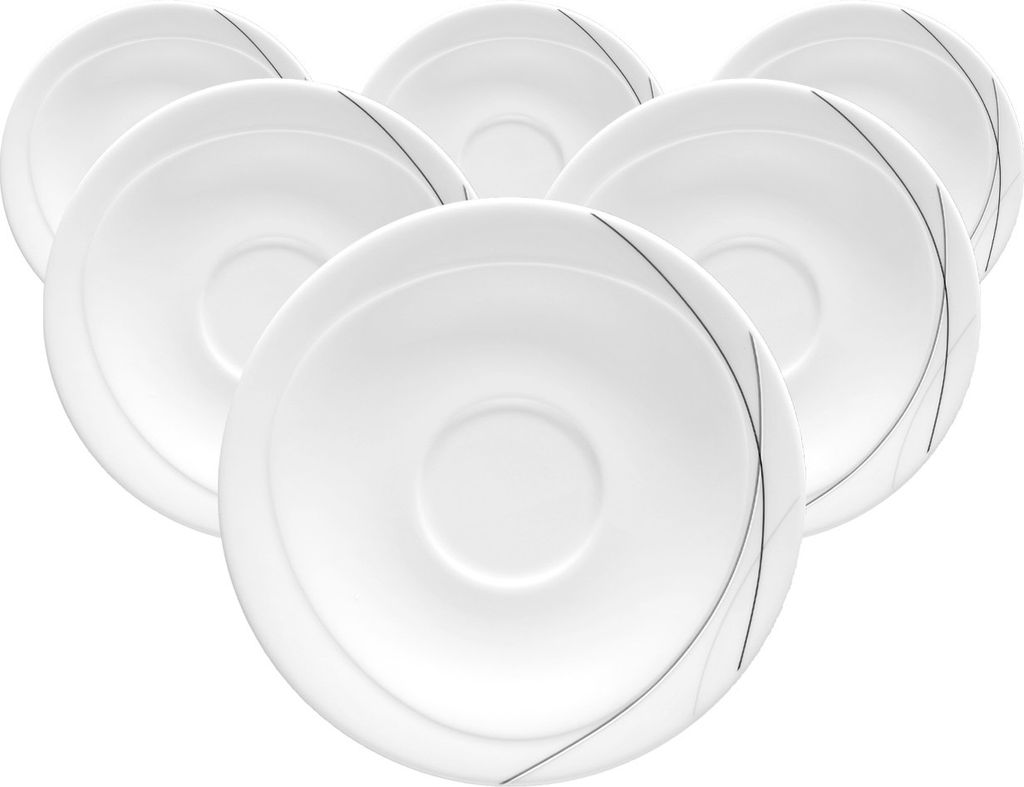 Seltmann Weiden Trio Highline Frühstücksuntertasse ø 17,5 cm 6er Set
