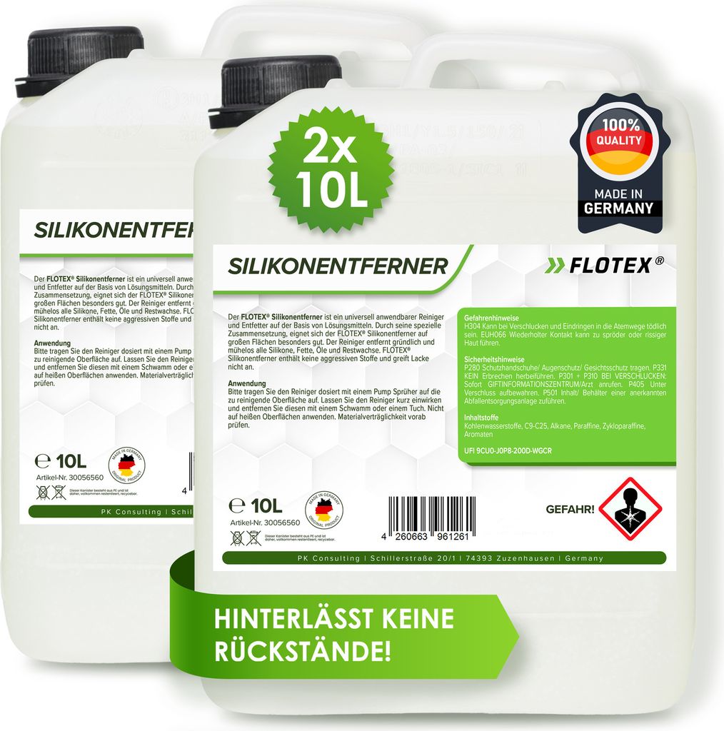 Flotex Silikonentferner, 2x10L Autolack Silikonreiniger Produktbild 