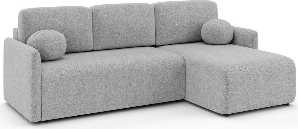 MEBLINI Schlafcouch mit Bettkasten - Kleines Ecksofa mit Schlaffunktion - Sofa mit Relaxfunktion und Kissen - Kleine Couch L-Form - Eckcouch - VESP...