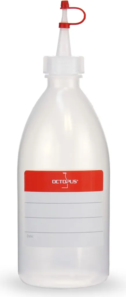 Lot de 10 bouteilles LDPE 500ml G25 avec bec verseur et sangle rouge
