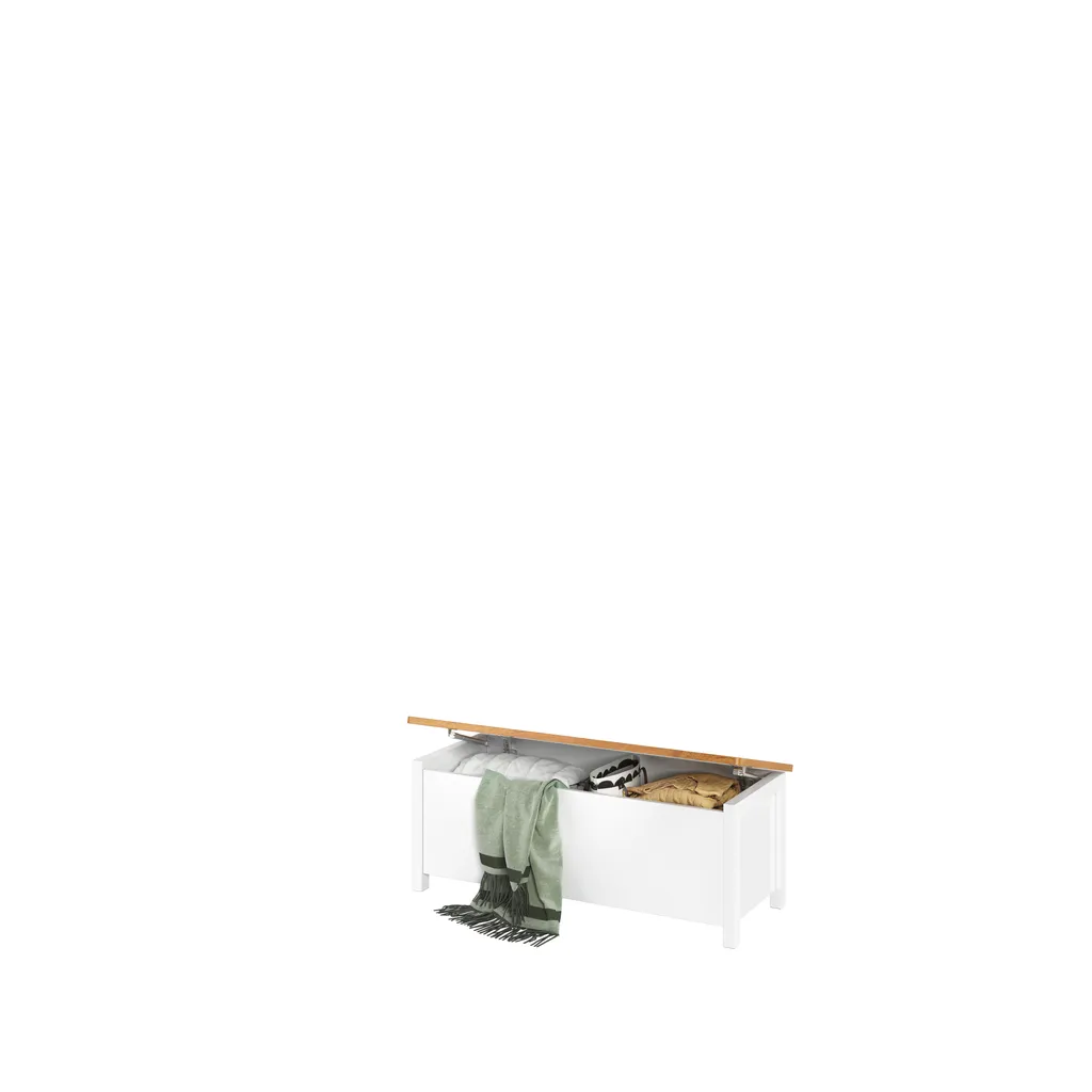 Coffre de Rangement Design Chêne Blanc et Nash MINIO STORY 10 Robuste