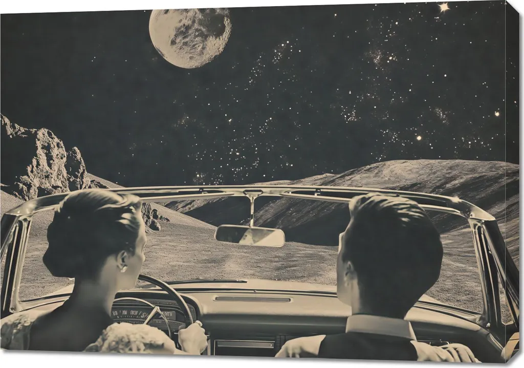 Portami sulla Luna! Quadro 100x70cm per Gamer e Sognatori Moderni