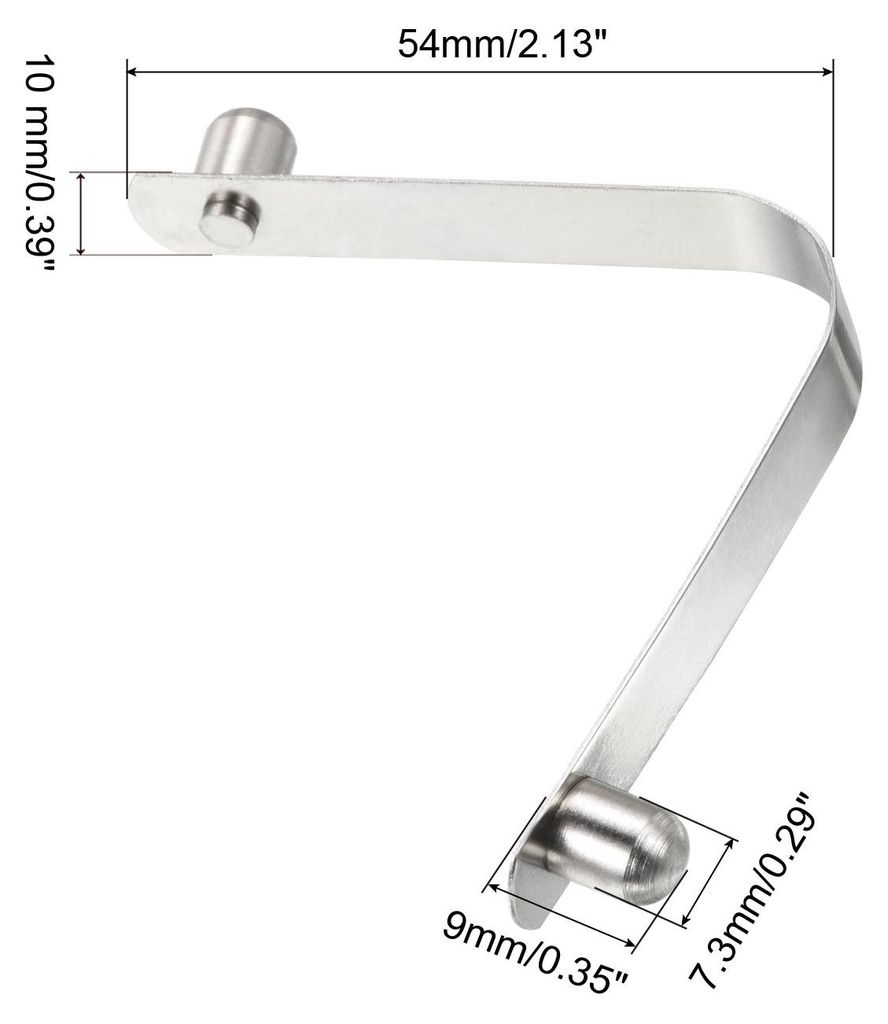 9x7.3mm Kajak Paddel Clips, 10er Pack Zeltstangen Clips aus Stahl mit V-f?rmigen Doppelstiften, Druckknopf-Federclips zur Fixierung von Rohren fš...