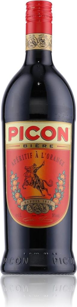 A bottle of Picon BIÈRE Aperitif à l'Orange.