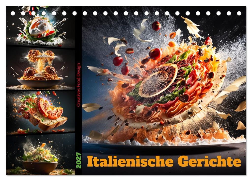 Italienische Gerichte (Tischkalender 2027 DIN A5 quer), CALVENDO Monatskalender