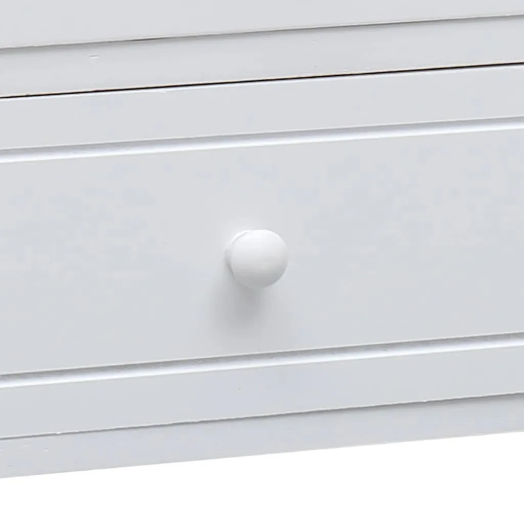 Mobile TV bianco 108x30x40 cm in legno massiccio di paulownia - 4