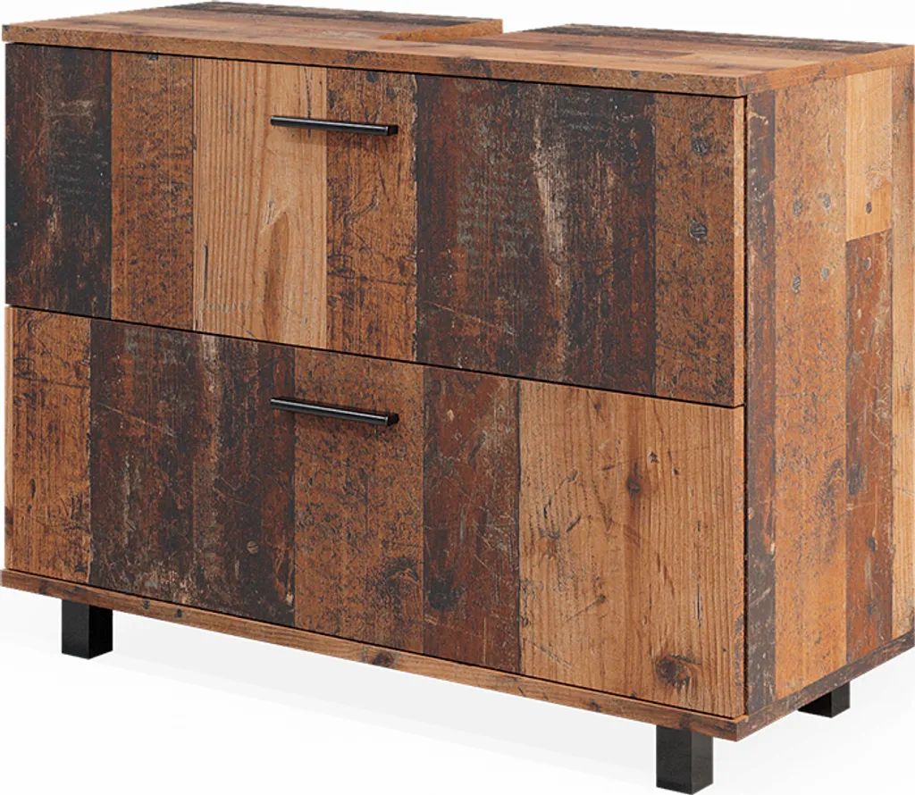 Gagnez de la place : Meuble sous vasque 80cm Vicco Ilias 2 tiroirs Bois