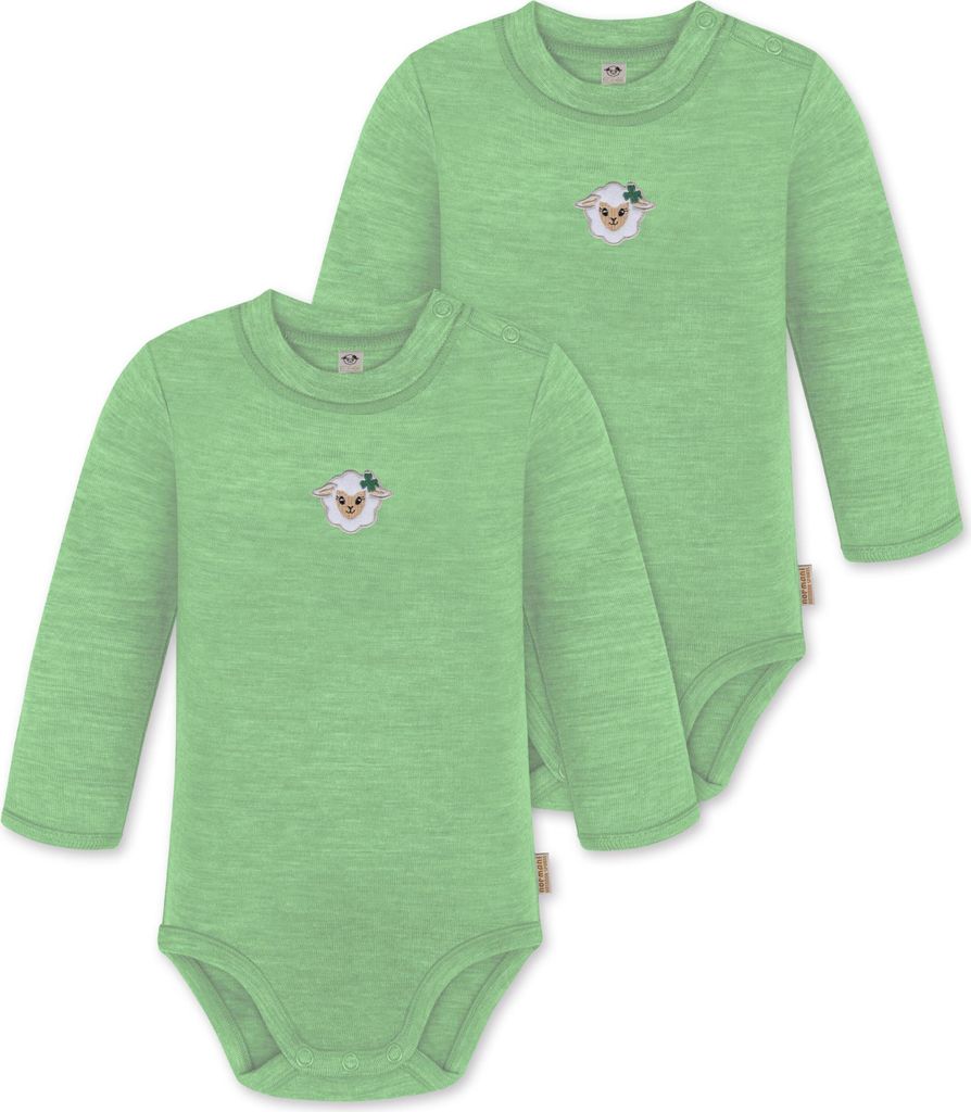 normani 2er Pack Baby Merino Langarmbody Produktbild 