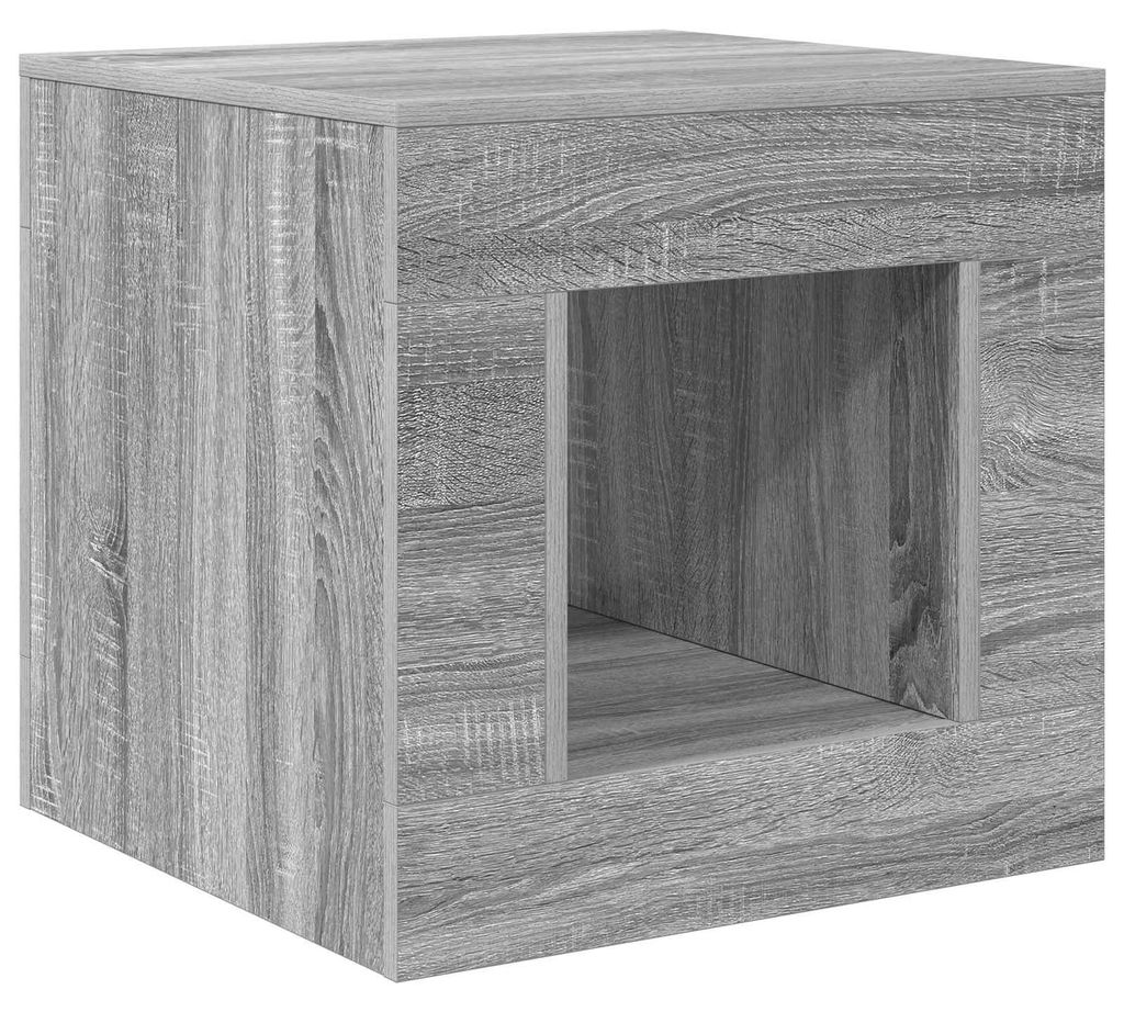 Kompakter Couchtisch Sonoma Grau, Maße: 51,5 x 50 x 50 cm (L x B x H), einfache Montage