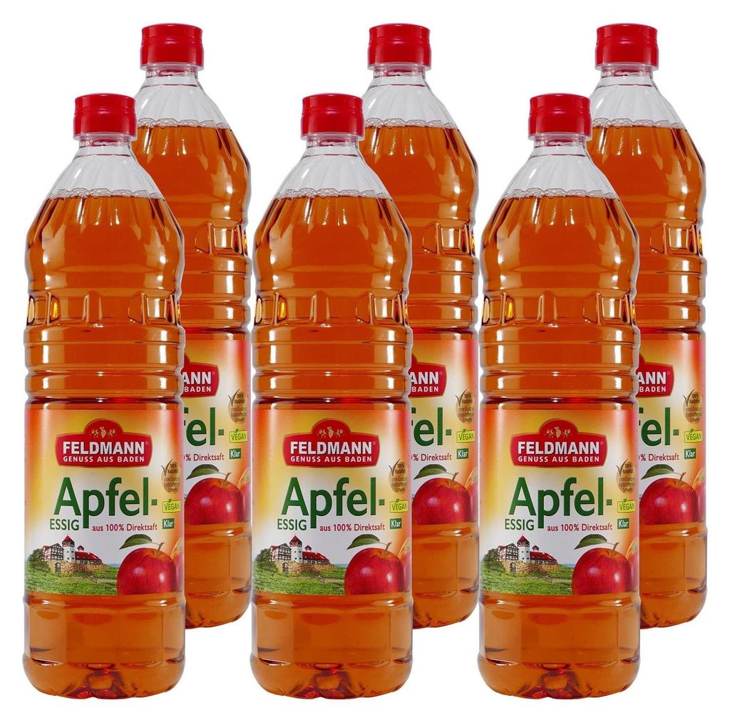 Feldmann Apfelessig 5% -klar- (10 x 1,0L) Produktbild 