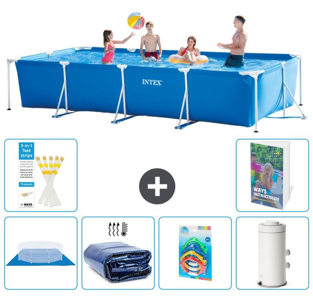 Rechteckiger Frame Pool - 450x220x84 cm - 7-teilig S123