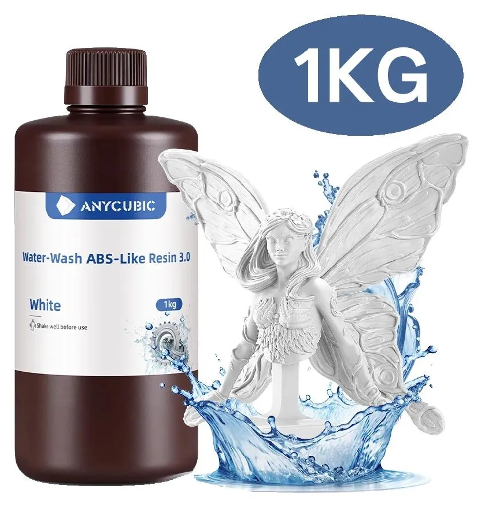 Résine impression 3D à faible retrait 1kg blanc haute stabilité