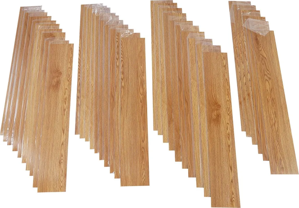 Rénover un sol abîmé : 36 autocollants de sol PVC brun étanche cuisine